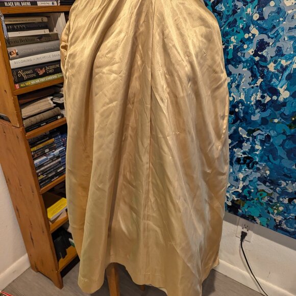 VINTAGE 60s cashmere ivory fur collar swing coat - Picture 7 of 7